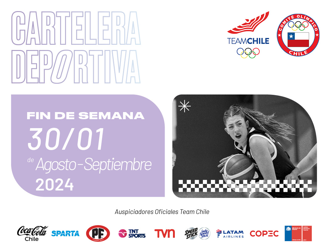 Cartelera deportiva del 30 de agosto al 1 de septiembre