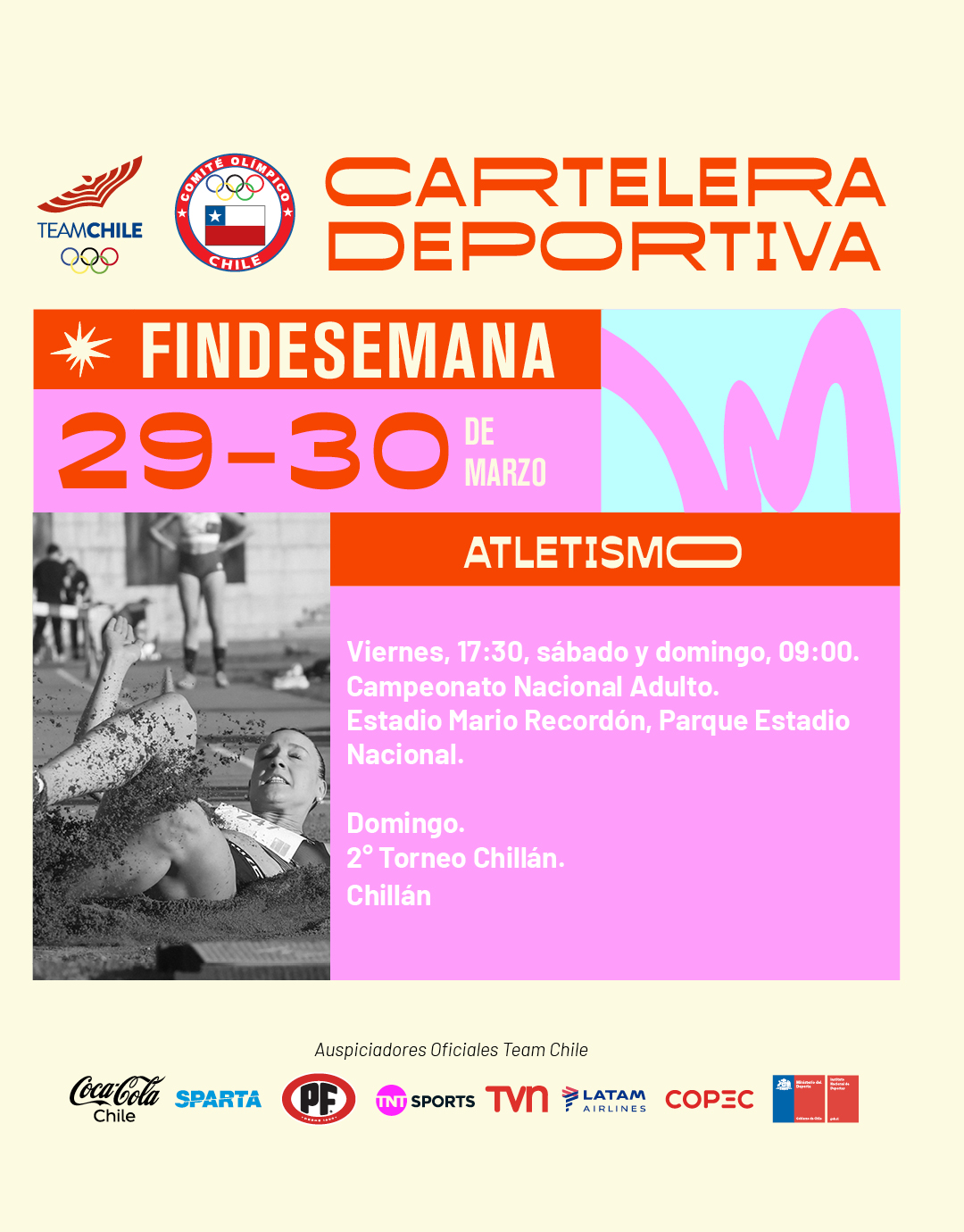 Cartelera deportiva del 29 al 30 de marzo