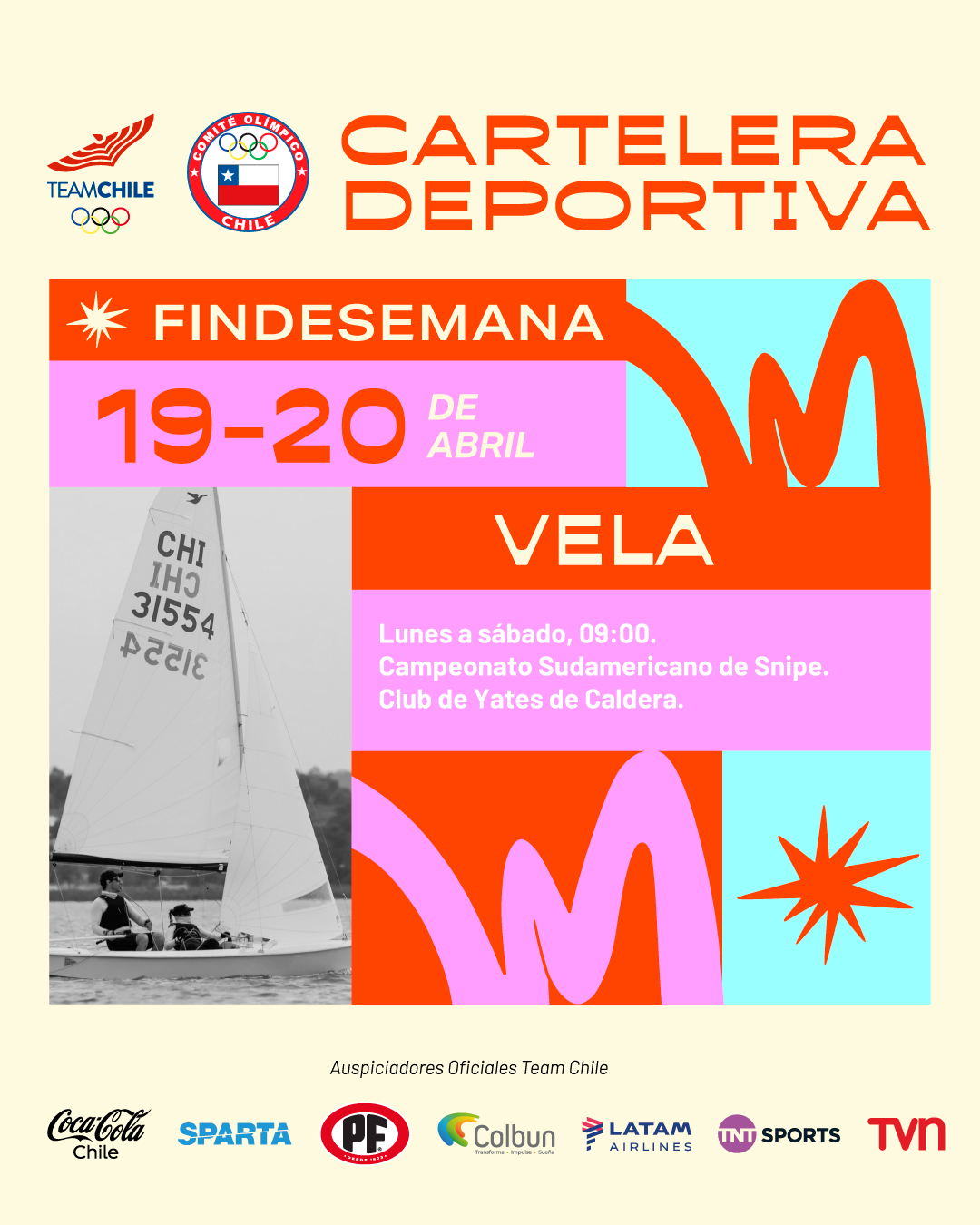 Cartelera deportiva del 19 al 20 de abril