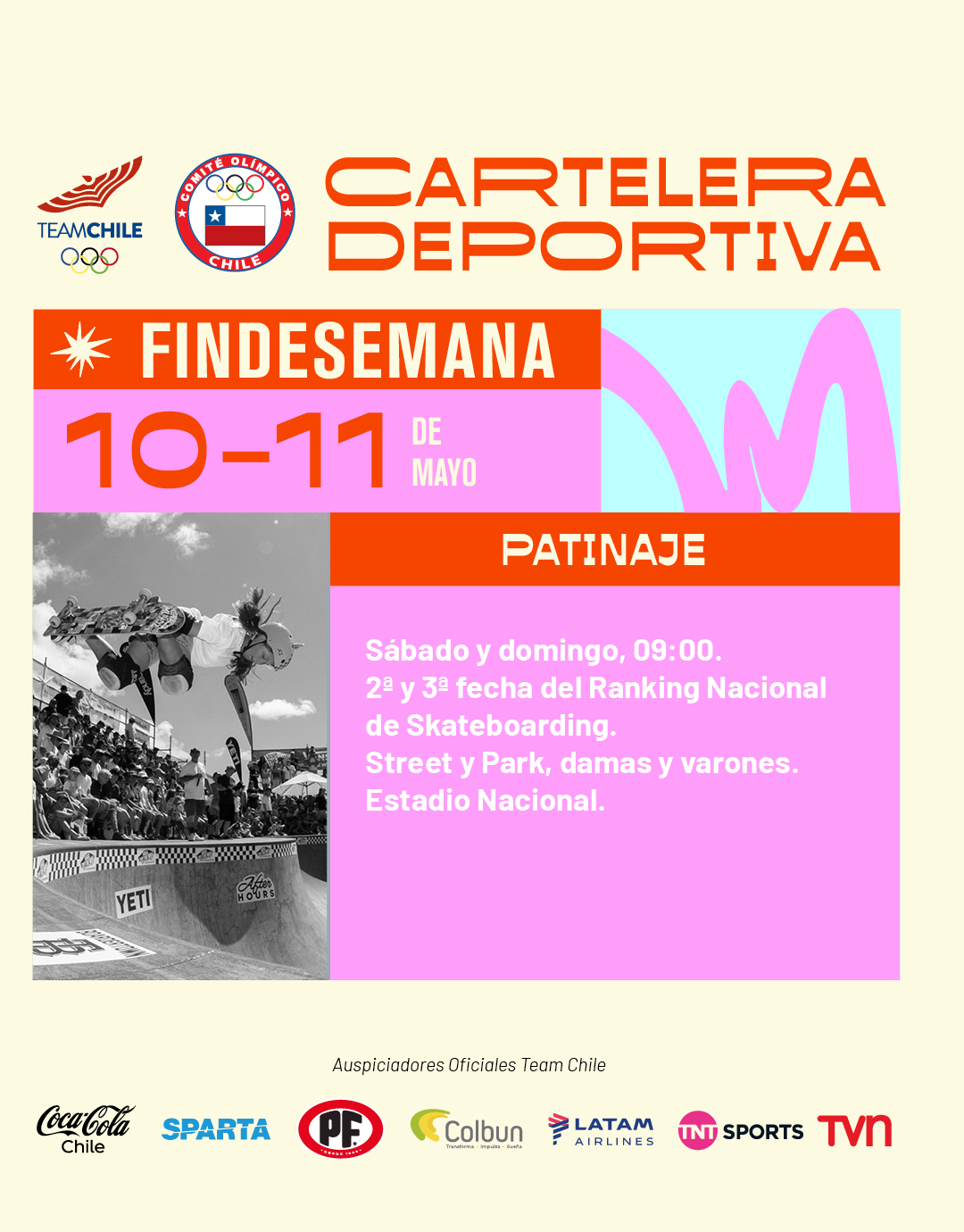 Cartelera deportiva del 10 al 11 de mayo