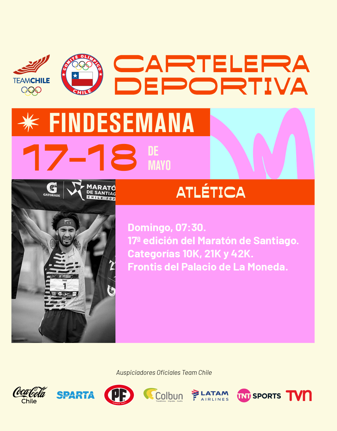 Cartelera deportiva del 17 al 18 de mayo