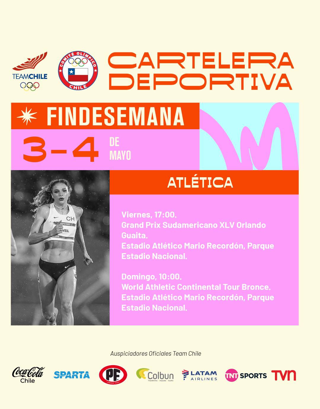 Cartelera deportiva del 3 al 4 de mayo