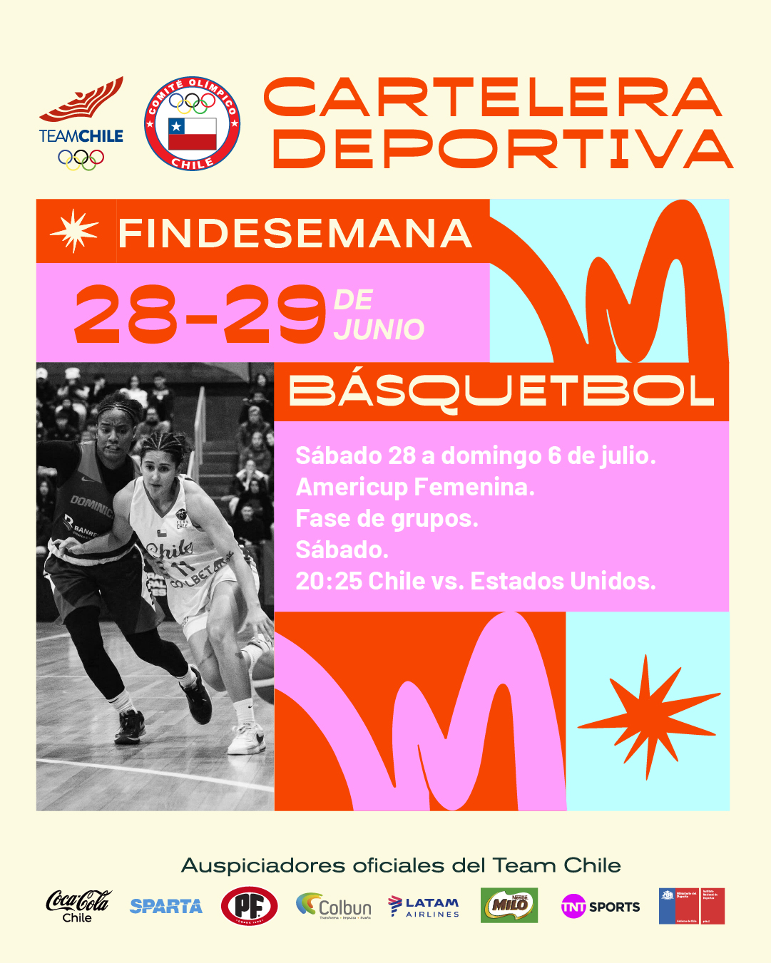 Cartelera deportiva del 28 al 29 de junio