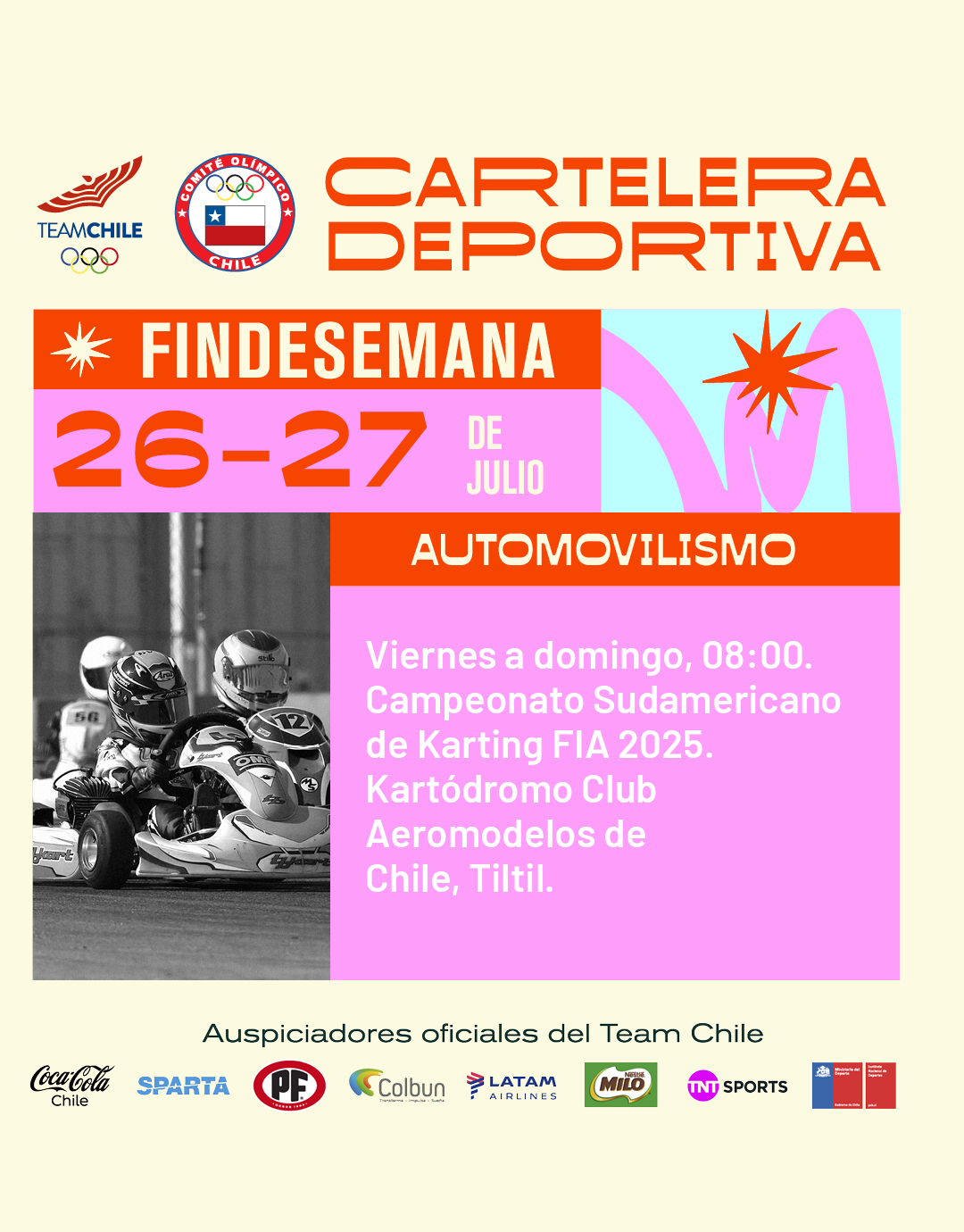 Cartelera deportiva del 26 al 27 de julio