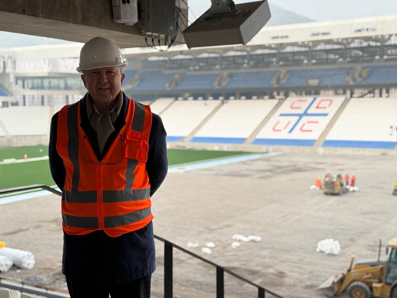 Presidente Miguel Ángel Mujica visita el Claro Arena
