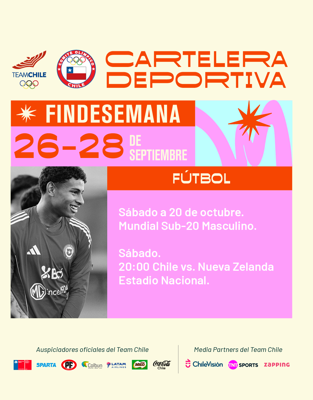 Cartelera deportiva del 26 al 28 de septiembre