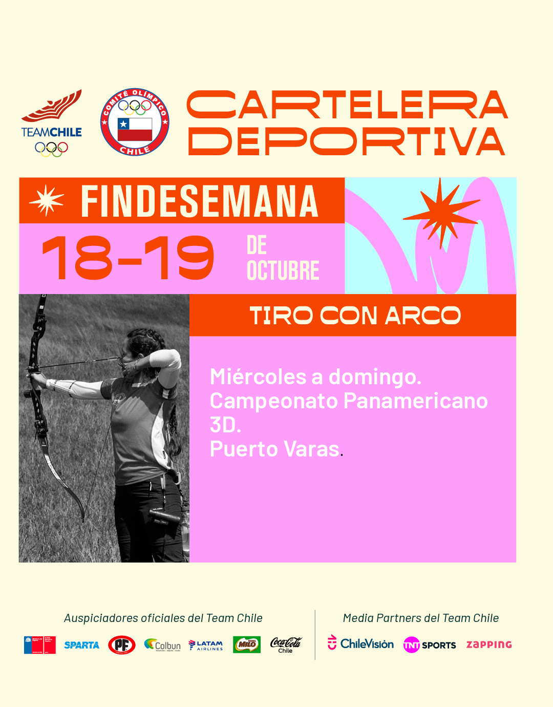 Cartelera deportiva del 18 al 19 de octubre