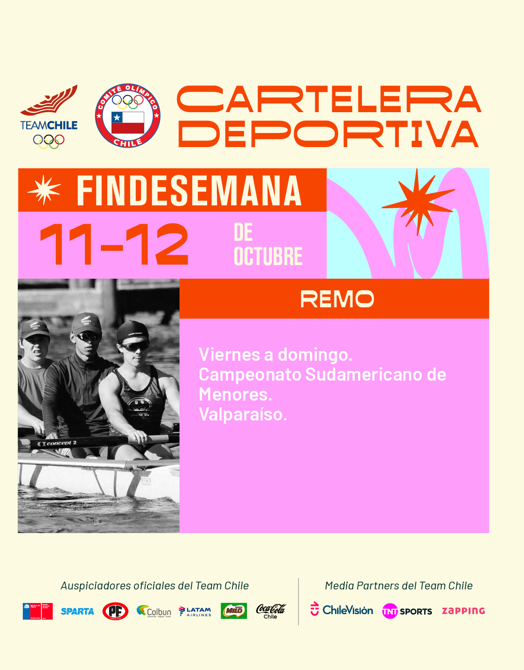 Cartelera deportiva del 11 al 12 de octubre