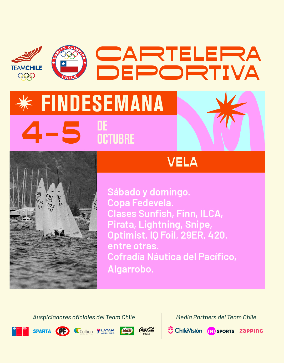 Cartelera deportiva del 4 al 5 de octubre