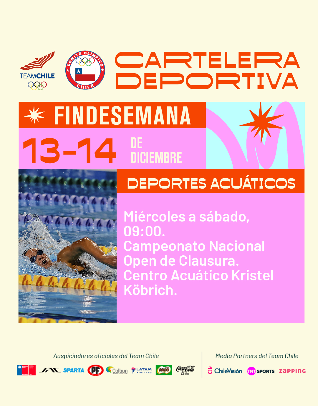 Cartelera deportiva del 13 al 14 de diciembre